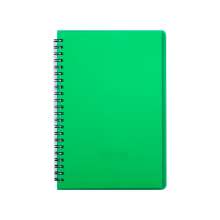 Книжка записная на пружине BuroMax "RAIN" А5 80 листов в  клетку | пластиковая обложка, зеленая