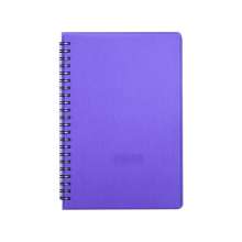 Книжка записная на пружине BuroMax "RAIN" А5 80 листов в  клетку | пластиковая обложка, фиолетовая