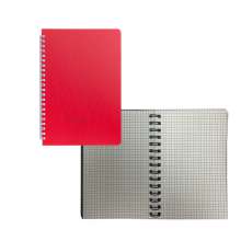 Книжка записная на пружине BuroMax "BARK" А5 60 листов в клетку | пластиковая обложка, красная
