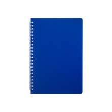 Книжка записная на пружине BuroMax "BRIGHT" А5 60 листов в клетку | пластиковая обложка, синяя