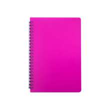 Книжка записная на пружине BuroMax "BRIGHT" А5 60 листов в клетку | пластиковая обложка, розовая