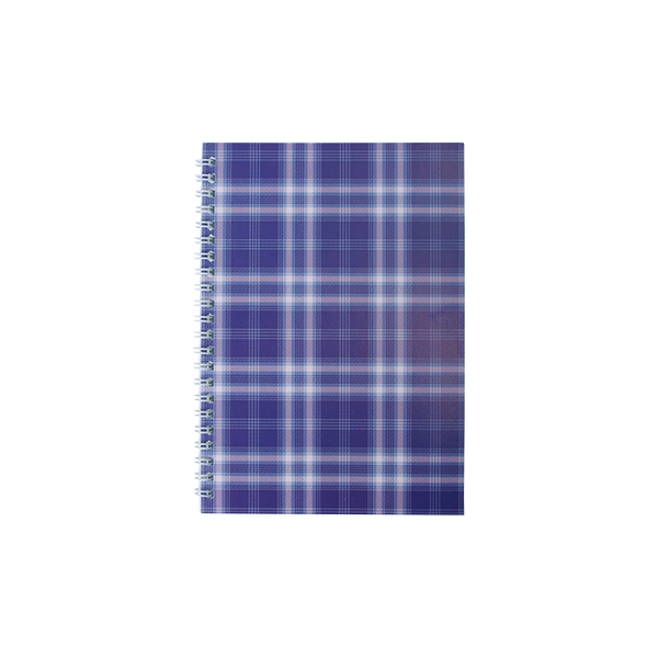 Тетрадь на пружине сбоку А5 BuroMax "Shotlandka" 48 листов | фиолетовая, клетка, картонная обложка