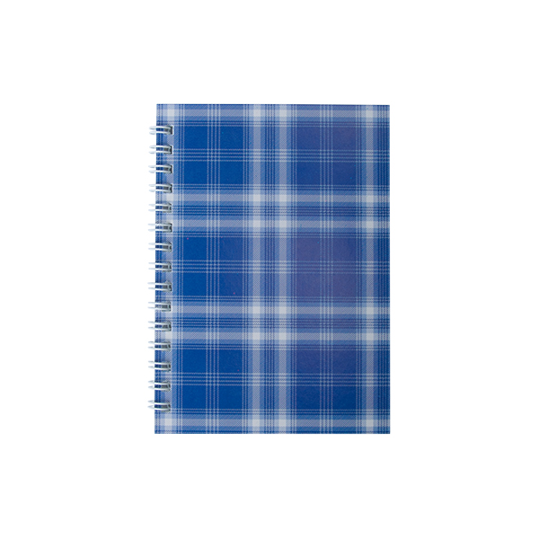 Тетрадь на пружине сбоку А6 BuroMax "Shotlandka" 48 листов | синяя, клетка, картонная обложка