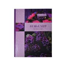 Книга учета BuroMax А4 "BOHO CHIC" 96 листов в клетку офсет | Твёрдая ламинированная обложка, фиолетовая