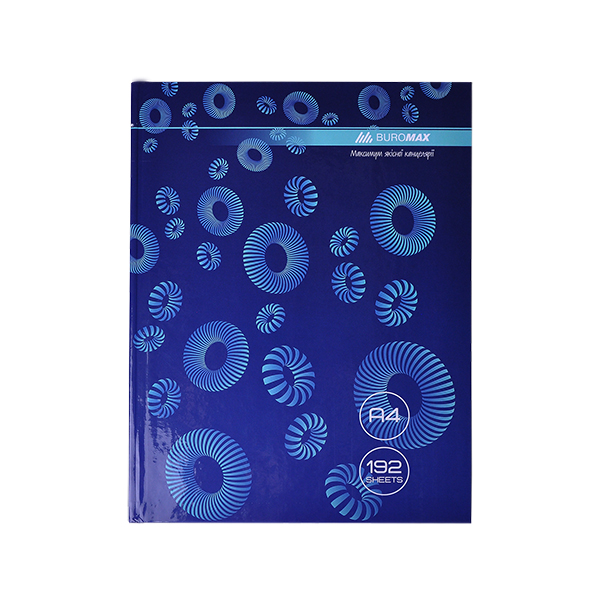 Книга учета А4 BuroMax "MODEST" 192 листов в клетку офет | Твёрдая ламинированная обложка, синяя