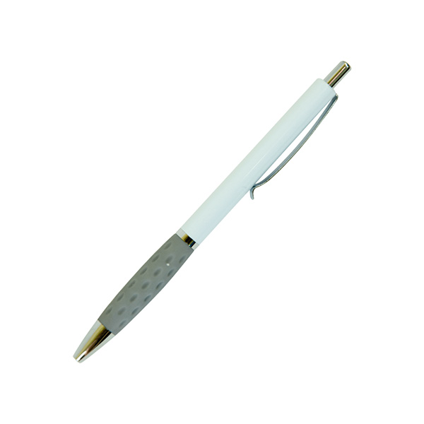 Ручка шариковая автоматическая BuroMax синяя (тип Schnider) 0.7мм | серый грип