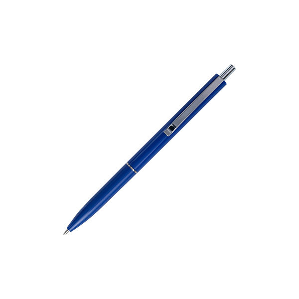 Ручка шариковая автоматическая BuroMax синяяLOGO2U (тип Schnider) 1 мм | корпус синий