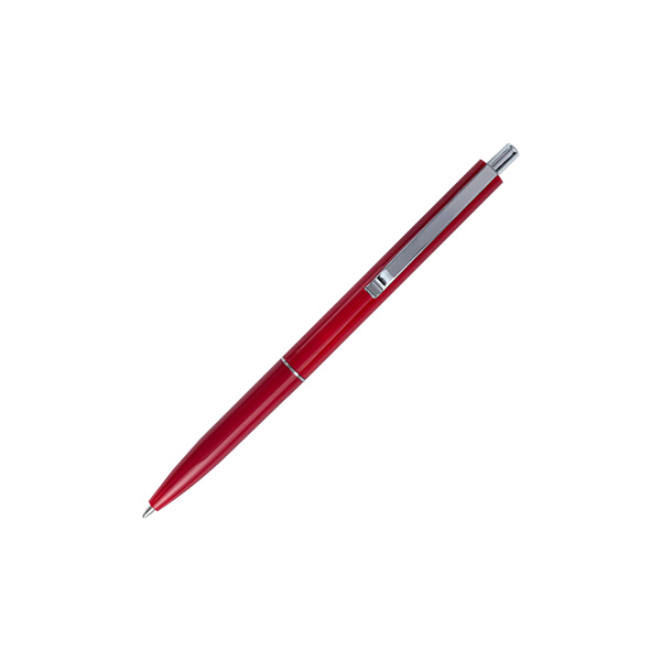 Ручка шариковая автоматическая BuroMax синяяLOGO2U (тип Schnider) 1 мм | корпус красный