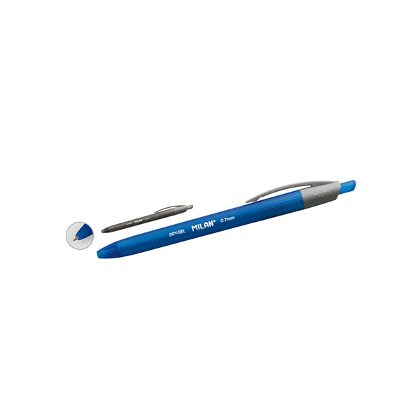 Ручка гелевая Milan DRY GEL 0.7мм синяя