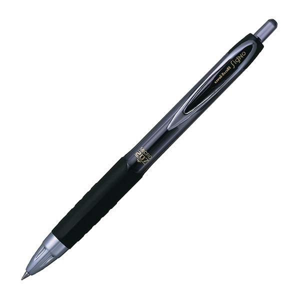 Ручка гелевая автоматическая uni-ball Signo 207 micro 0.5мм черная
