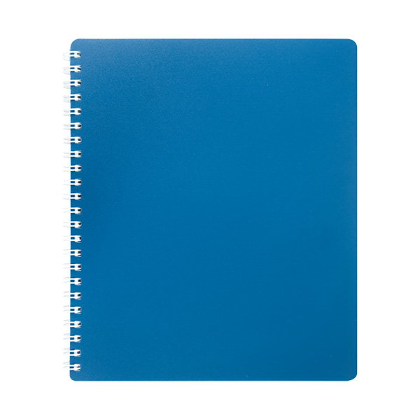 Тетрадь на пружине BuroMax CLASSIC B5 пластиковая обложка 80 листов в клетку | 60г/м2, синий