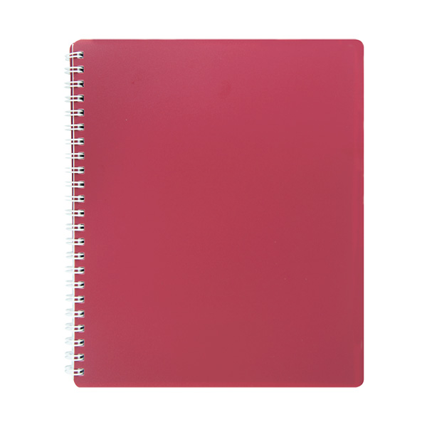 Тетрадь на пружине BuroMax CLASSIC B5 пластиковая обложка 80 листов в клетку | 60г/м2, красный