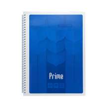 Тетрадь на пружине BuroMax PRIME А4 96 листов в клетку | картонная обложка, синий