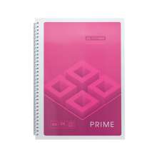 Тетрадь на пружине BuroMax PRIME А4 96 листов в клетку | картонная обложка, розовый
