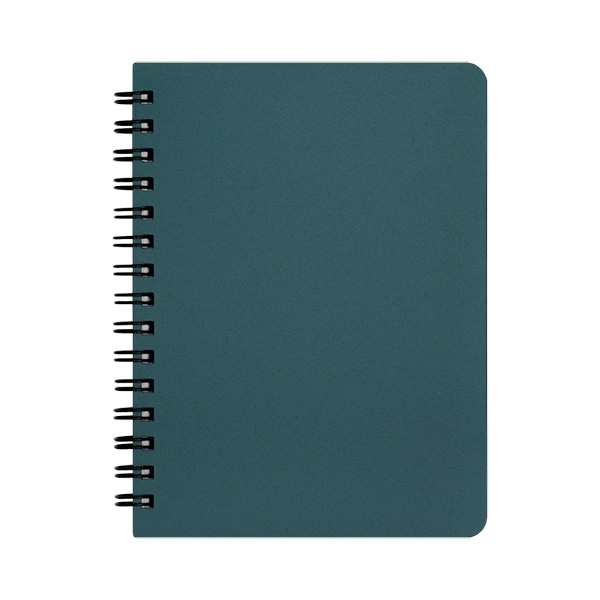 Книжка записная на пружине BuroMax "OFFICE" А6 96 листов в клетку | пластиковая обложка, зелёный