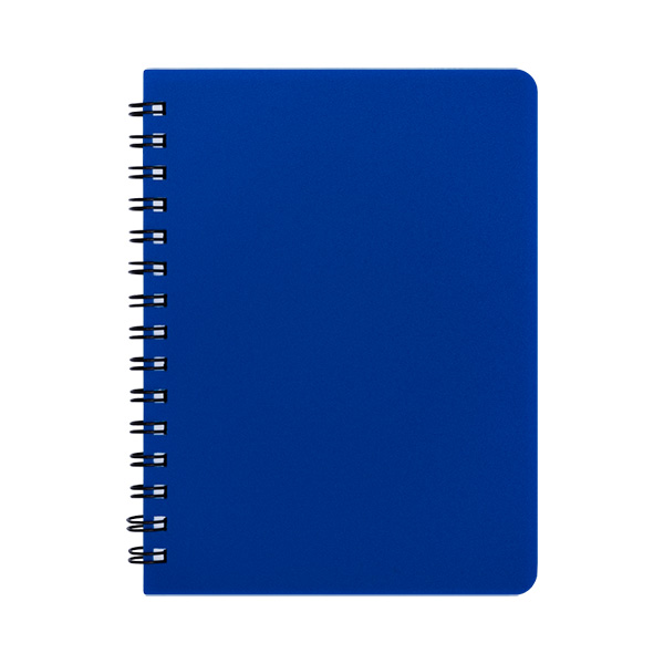Книжка записная на пружине BuroMax "BRIGHT" А6 60 листов в клетку | пластиковая обложка, синий