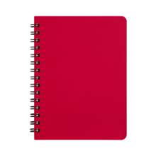 Книжка записная на пружине BuroMax "BRIGHT" А6 60 листов в клетку | пластиковая обложка, красный