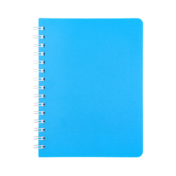Книжка записная на пружине BuroMax "BRIGHT" А6 60 листов в клетку | пластиковая обложка, голубой