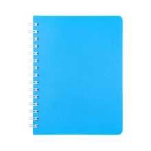 Книжка записная на пружине BuroMax "BRIGHT" А6 60 листов в клетку | пластиковая обложка, голубой