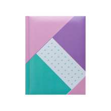 Записная книжка BuroMax FUSION А5 80 листов в клетку | твердая обложка, глянцевая ламинация с поролоном, фиолетовая