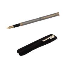 Перьевая ручка REGAL в бархатном чехле | корпус из нержавеющей стали