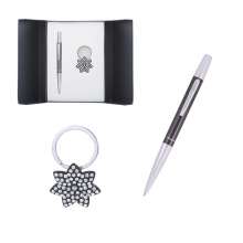Набор подарочный LANGRES "Star" ручка шариковая и брелок | цвет черный
