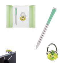 Набор подарочный LANGRES "Fairy Tale" ручка шариковая и крючек для сумки | цвет зеленый