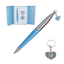 Набор подарочный LANGRES "Miracle" ручка шариковая и брелок | цвет синий