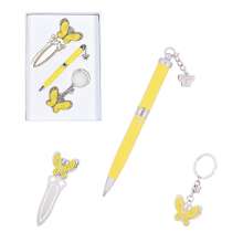 Набор подарочный LANGRES "Fly" ручка шариковая и брелок с закладка | цвет жёлтый